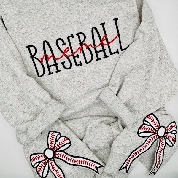 Baseball Bow Applique Knit Short Set