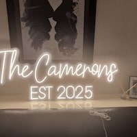 Custom Wedding Neon Sign Last Name | Personalized Couple Name LED Sign ...