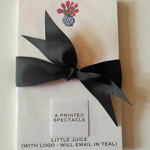 Red Ribbon Wavy Personalized Notecard Set | Baby Shower, Bridal ...