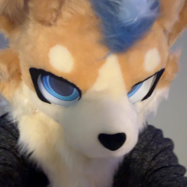 Desert Storm Shiba Inu Fursuit Head, Customized Real Beast Fur