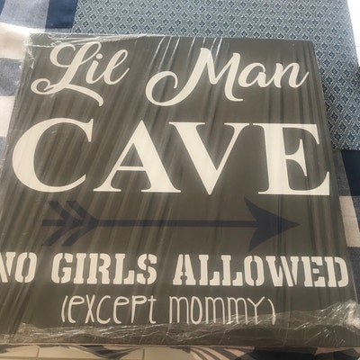 Lil Man Cave Sign Nursery Sign Boy Room Sign - Etsy