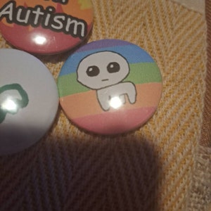 Tbh Creature Pins Badges Autistic Lapel Pin Jesus Holding Autism