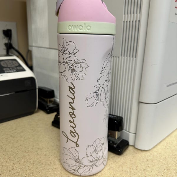Personalized Owala 24oz Water Bottle – Laser Engraved Stainless Steel ...