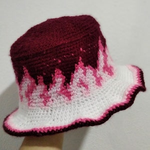 Original Design Handmade Weaving Flame Bucket Hat Women Spring Vintage Crochet  Hat Japanese Korea 2023 New Panama Fisherman Hat