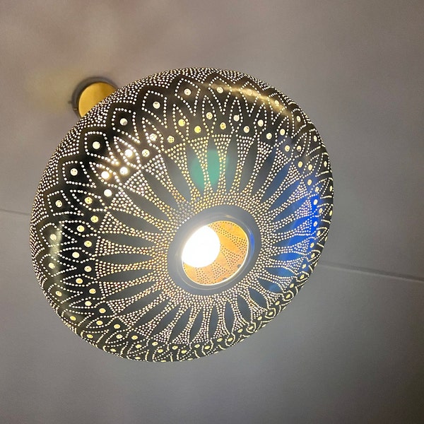Manar Brass Moroccan Pendant Light For Boho Homes With E14 Socket And 110V To 120V main image 0