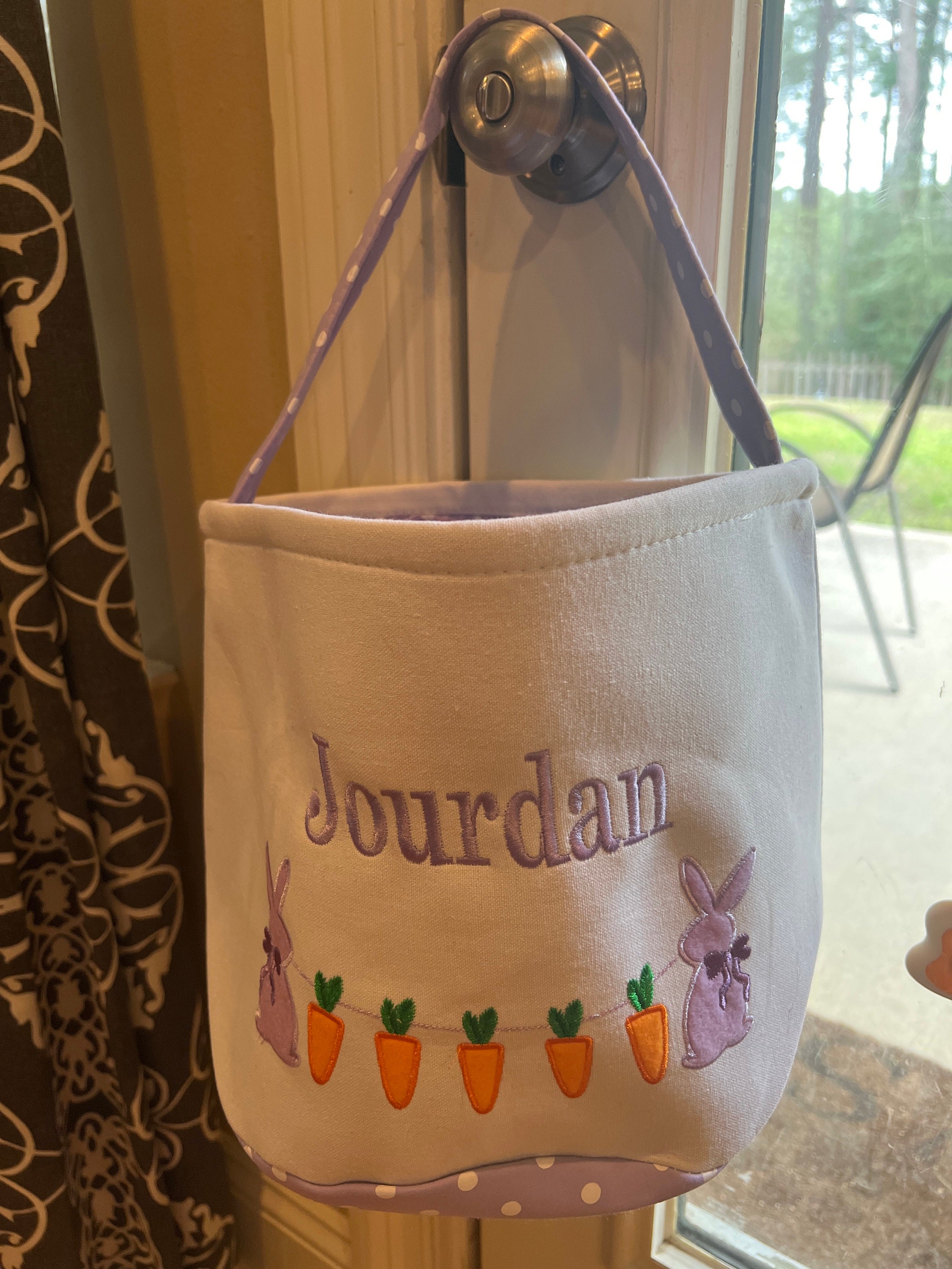 Easter basket, Personalized Easter Basket, monogram easter basket, girls basket, boys basket, girls easter basket, embroidered, rabbit