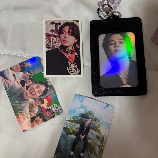 Kpop 875 PJM Photo Card Holder With Lilac Beads - Etsy