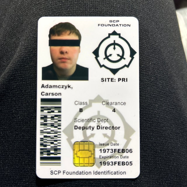 SCP ID Card - Customize Yours Now - SCP Foundation ID Card