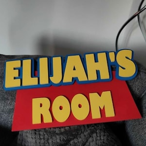 Toy Story Style Wooden Name Door / Wall Plaque / Sign - Etsy