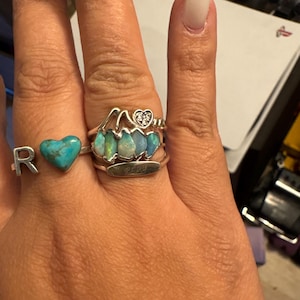 Customer photo from chalae, 5 Stone Raw Opal Ring in Yellow Gold