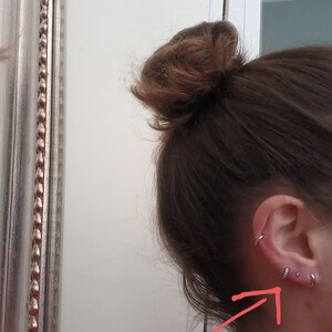 Tiny Cartilage Hoop Earrings • tragus earrings • tiny hoop earrings • cartilage hoop earrings • helix hoop • small hoop earring photo
