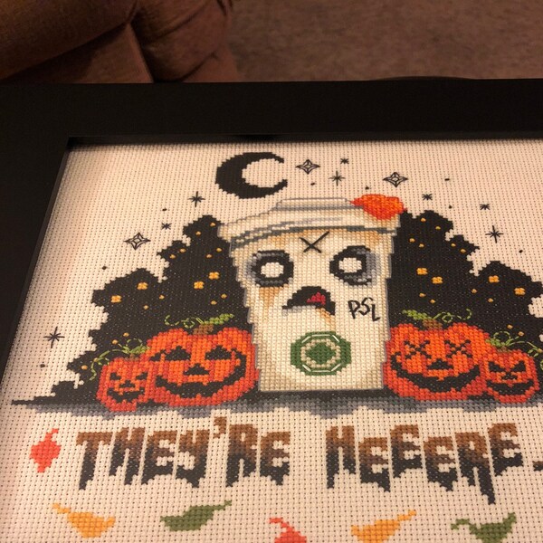 PSL They're Here ~ Cross Stitch Pattern - Modern, Funny, Cute, Gothic ...