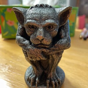 Gothic Imp Gargoyle, Small Irving in Blackened Iron, Cast Shadows
