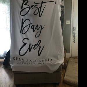 Best Day Ever Wedding Photo Backdrop Ceremony Backdrop Etsy