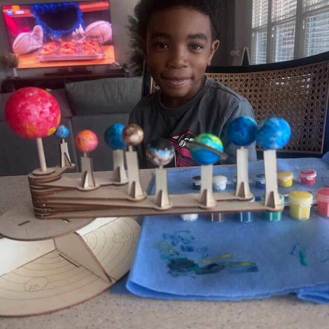 DIY Solar System Model Kit: Nine Planets Painting Craft for Kids