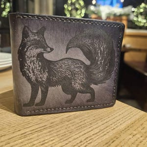 Handmade Fox Leather Wallet, Unisex Hunting Gift - Etsy