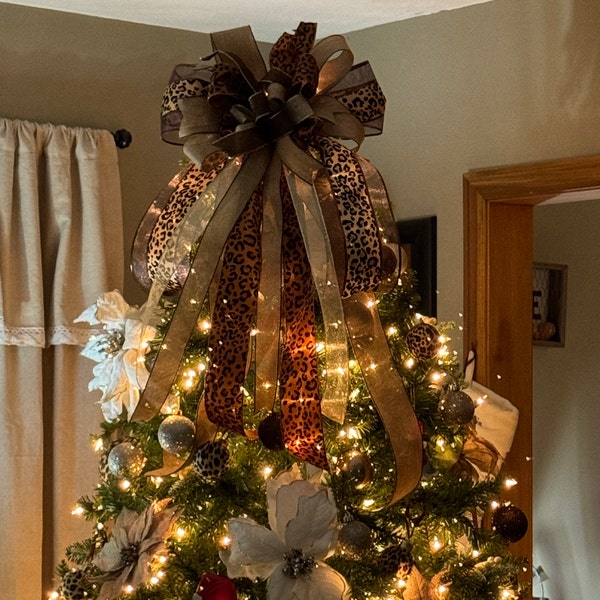 Rustic Burlap Christmas Bow, Christmas Holidays Script Burlap Bow ...