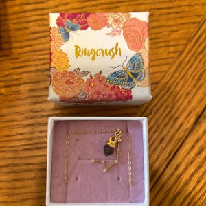 Customer photo from Krystin, Raw Gemstone Zodiac Constellation Necklace, Custom Birthstone
