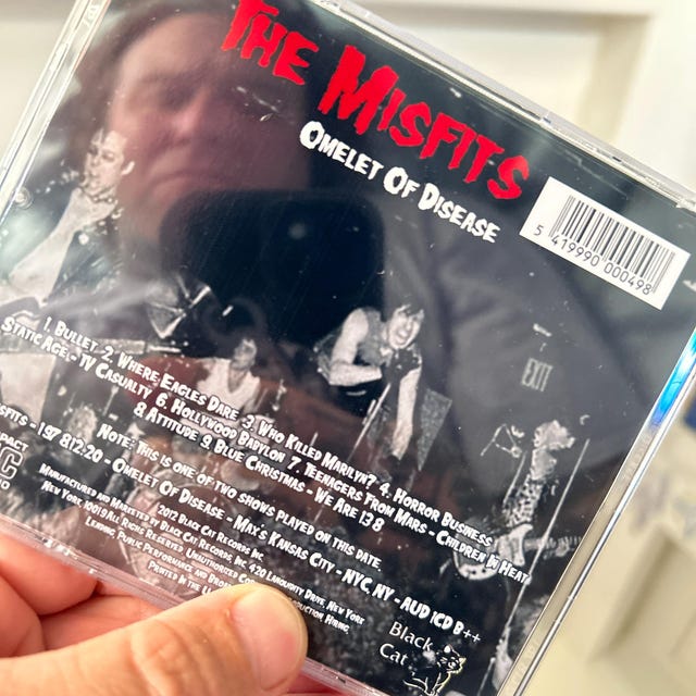 Misfits 1 CD Omelet of Disease Live NYC 1978 Danzig Samhain - Etsy