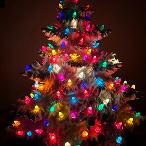 Ready to Ship Ceramic Christmas Tree Lighted 20 - Etsy