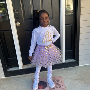 8th birthday dress girls eighth birthday unicorn shirt, eight shirt, 8th birthday outfit tutu, rosegold, pastel colors, magical fairytale unicorn headband