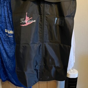 Personalised Dance Costume Garment Bag - Black Script Initial Cover (Quadra, One Size)