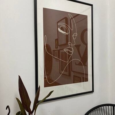 Female Figure Art Print, Minimalist Abstract Line Art Woman, Nude Wall ...