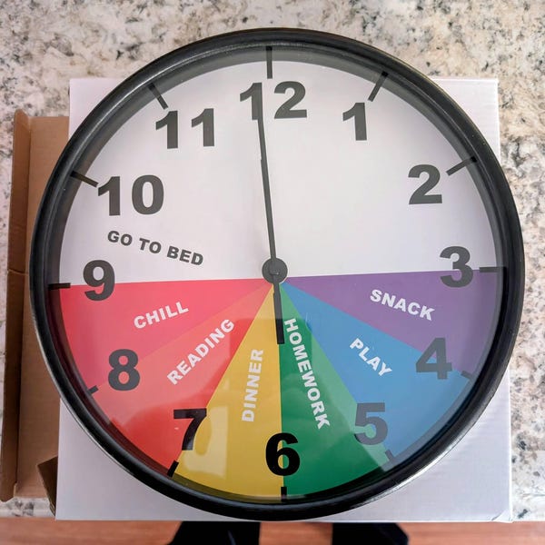 Customizable Daily Schedule Clock for Children, Kid's After School ...