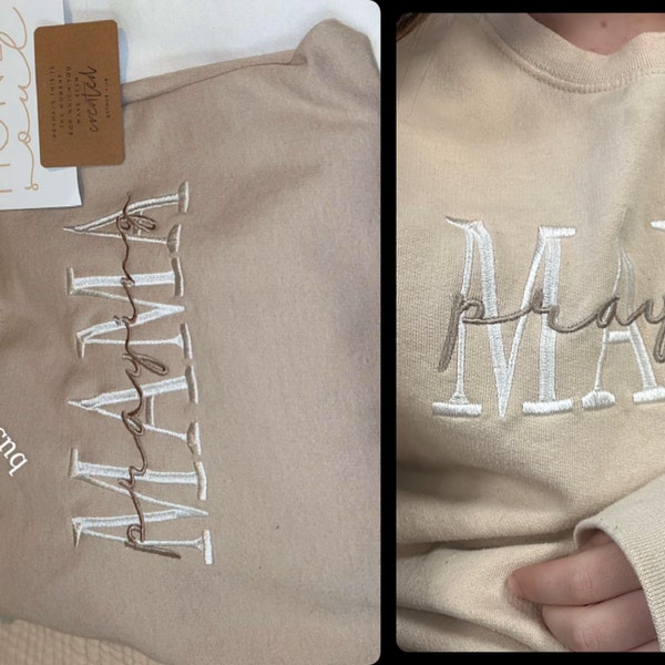 Praying Mama Premium Crewneck Sweatshirt