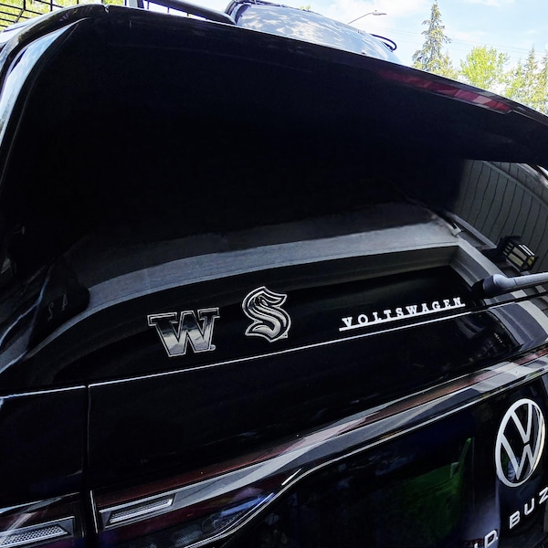 Transporter Vw Script VW Bus Emblem Script Vinyl Decal/sticker Bug Ghia Transporter Fastback ...
