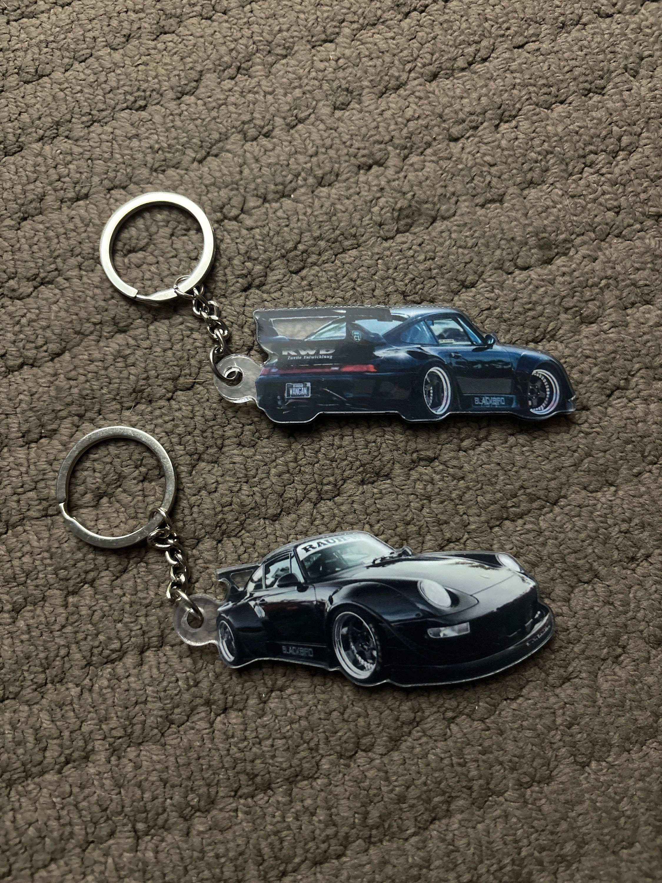 Custom Car Keychain, Personalized Photo Picture Model Shape Acrylic Keyring, Motorcycle Charm, Gift Him Racer Boyfriend Dad Men Husband