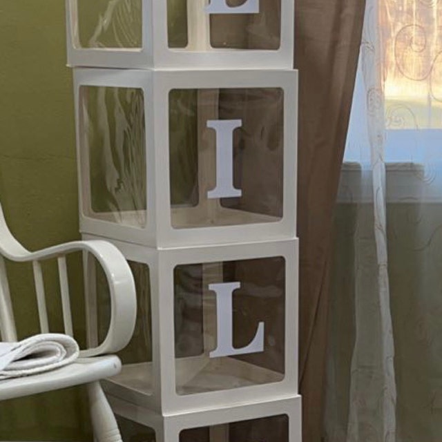 Customizable Baby Block Balloon Box With Letters Baby Shower
