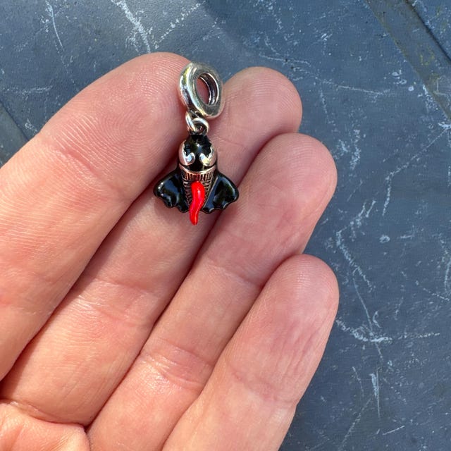 Red Daruma Charm - Etsy