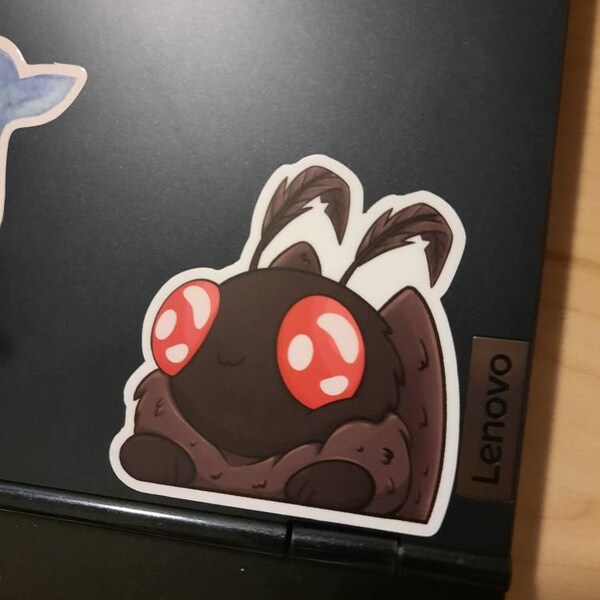 Cute Baby Mothman Peaker Sticker Cryptid - Boba Mothman Series - Etsy
