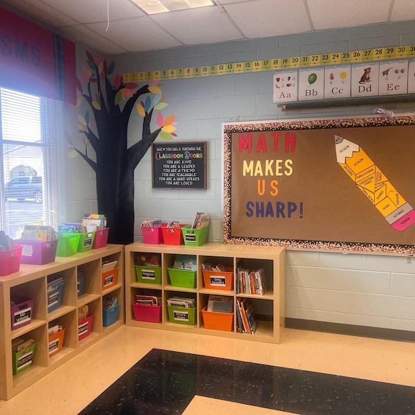 Math Classroom Door Design Decoration to Print and Hang, Math Makes Us ...