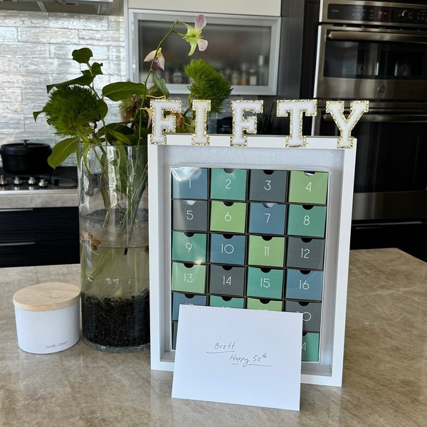 Cardboard DIY Fill-your-own Countdown Box / Holiday Advent Calendar ...