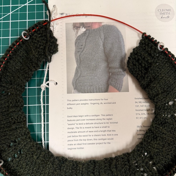 Basic Cardigan Knitting Pattern | 4 Patterns in 1 | Beginner / Easy ...
