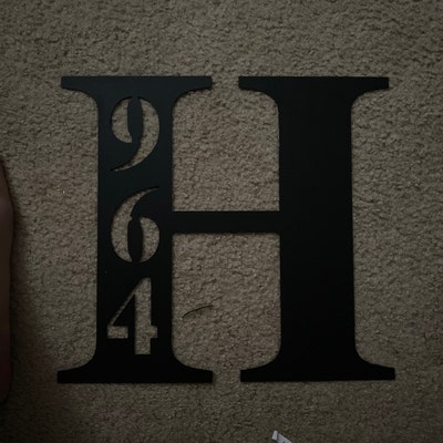 Metal Letter Address Sign, Initial Address Metal Sign - Etsy