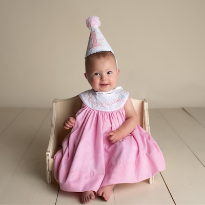 Pink Seersucker Striped Sunny Hat main image 1