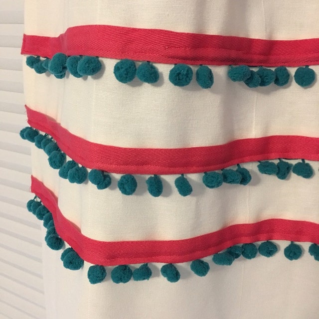 5 Yards Navy Blue Large Pom Pom Trim Blue Trim Blue pom pom Etsy