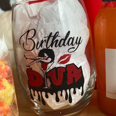 Birthday DIVA, Drip Diva Party Cut File, Heel and Martini Glass