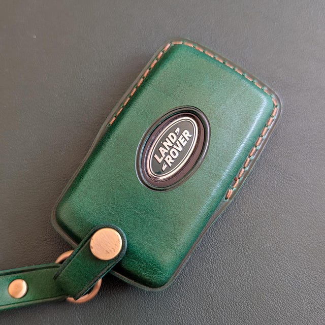 Custodia Portachiavi In Pelle E Metallo Per Land Rover - Protezione Antigraffio Per Range Rover Sport, Discovery, LR4