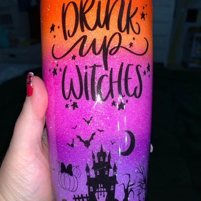 Drink up Witches Glitter Cup Your Choice of Wine Glass or Tumbler Made to  Order Gift Idea, Halloween Glitter Cup, Halloween Gift 