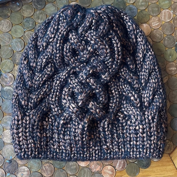 KNITTING PATTERN X Knit Hat Pattern, Cable Knit Hat Pattern, Men and ...