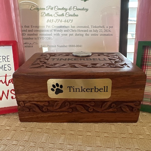 Curated visual reference: Fresh Look at Metal Name Plate For Pet Urn Personalized Name Plaque For