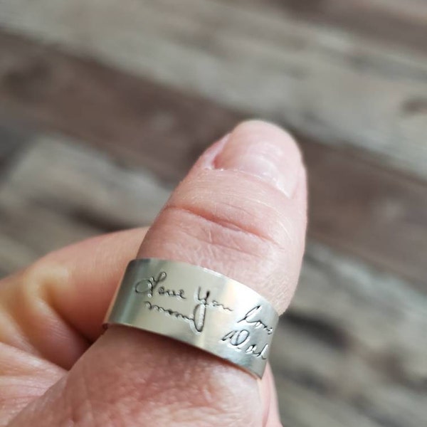 Children Artwork Ring • Personalized Kid Drawing Ring in Sterling ...