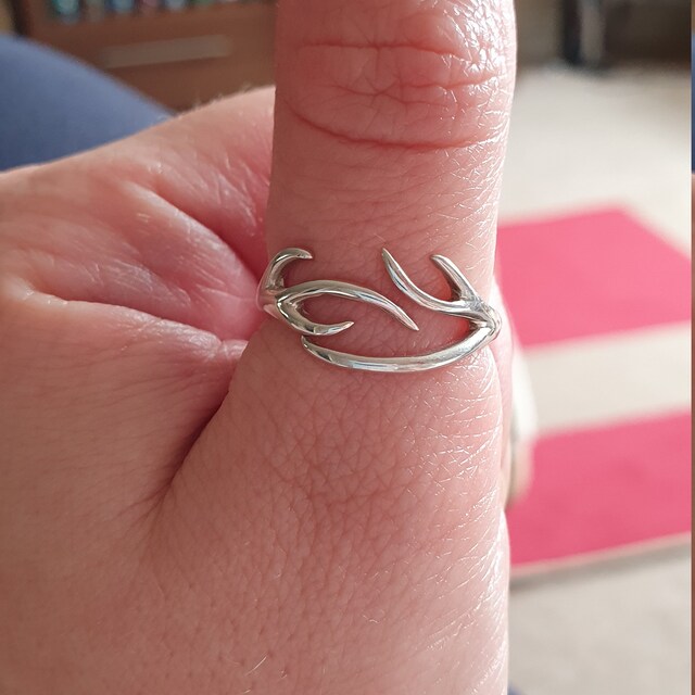 Deer antler ring for her clearance