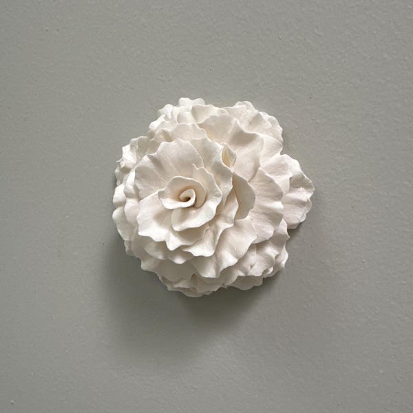 3D Flower Wall Art, Hand Sculpted Clay Flowers Wall Sculpture Art ...