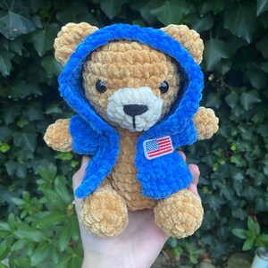 かぎ針編みのフード付きクマのぬいぐるみパターン - Etsy 日本