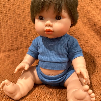 Minikane Doll Clothes. 13 Inch Miniland Doll Outfit. Green Romper